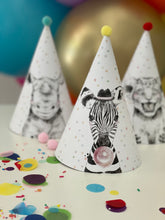 Load image into Gallery viewer, Animal Theme Party Hats (sets of 25)
