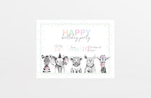 Load image into Gallery viewer, Animal Theme Invitation (sets of 50)
